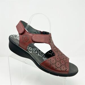 Propet Winnie Red Slingback Sandals Size 11 X2E (Extra Wide) Casual Comfort